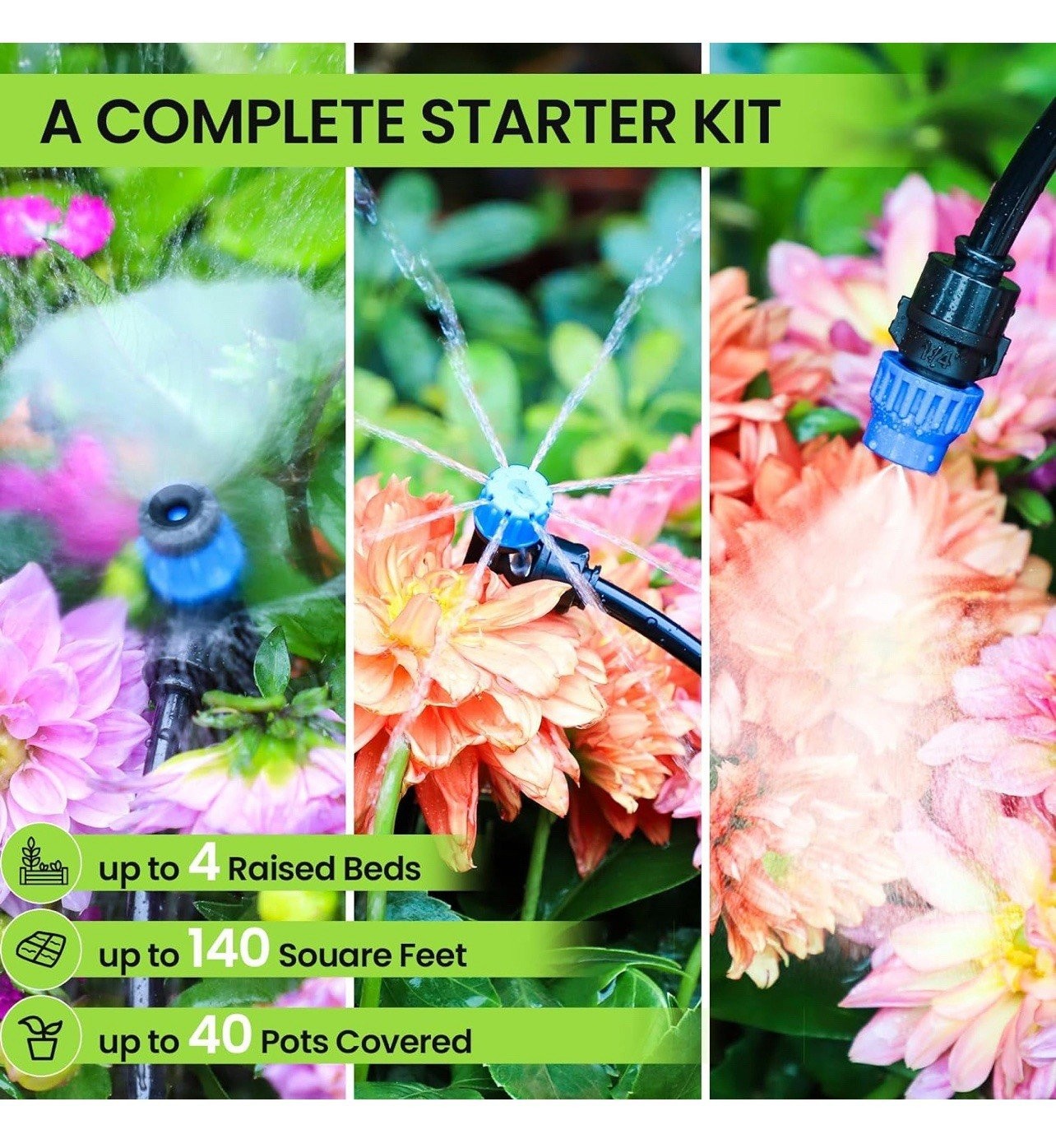 230FT Drip Irrigation System Kit, Automatic Garden Watering System for Plant