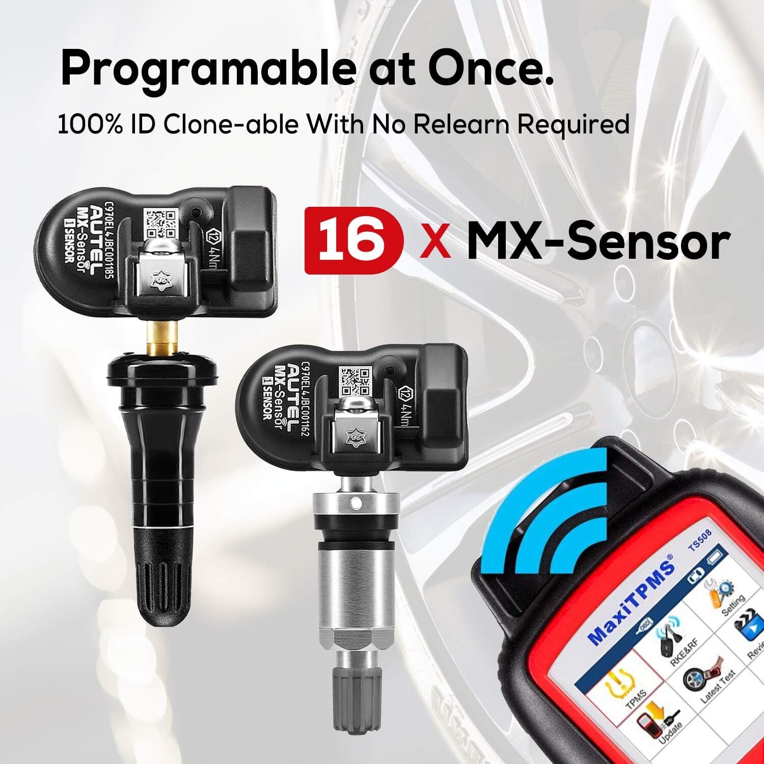 Autel MX-Sensor 315MHz & 433MHz Programmable TPMS Universal Tire Pressure Sensor