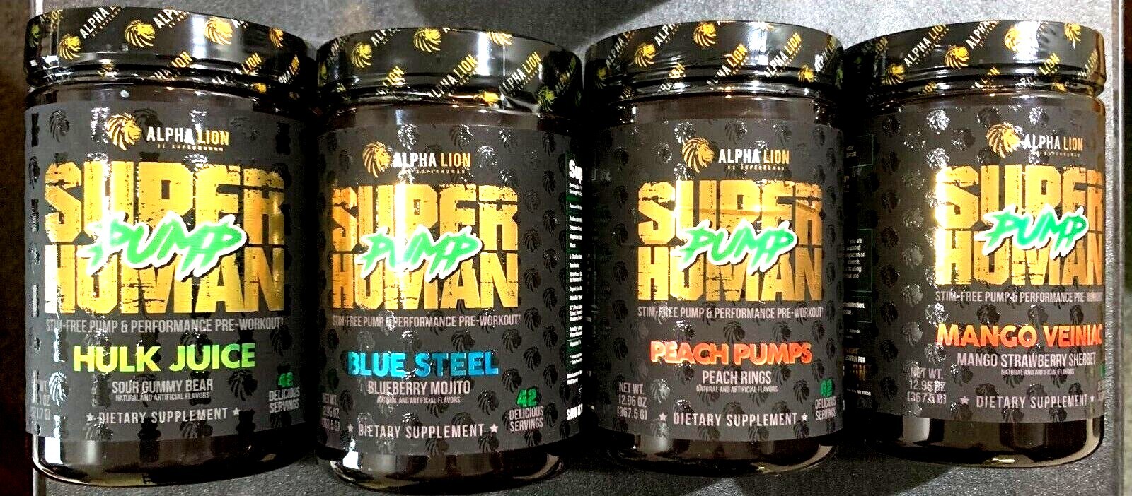 Alpha Lion SUPERHUMAN( PUMP )  Pre-Workout,Stim-free  42 SERVING + Free Sample