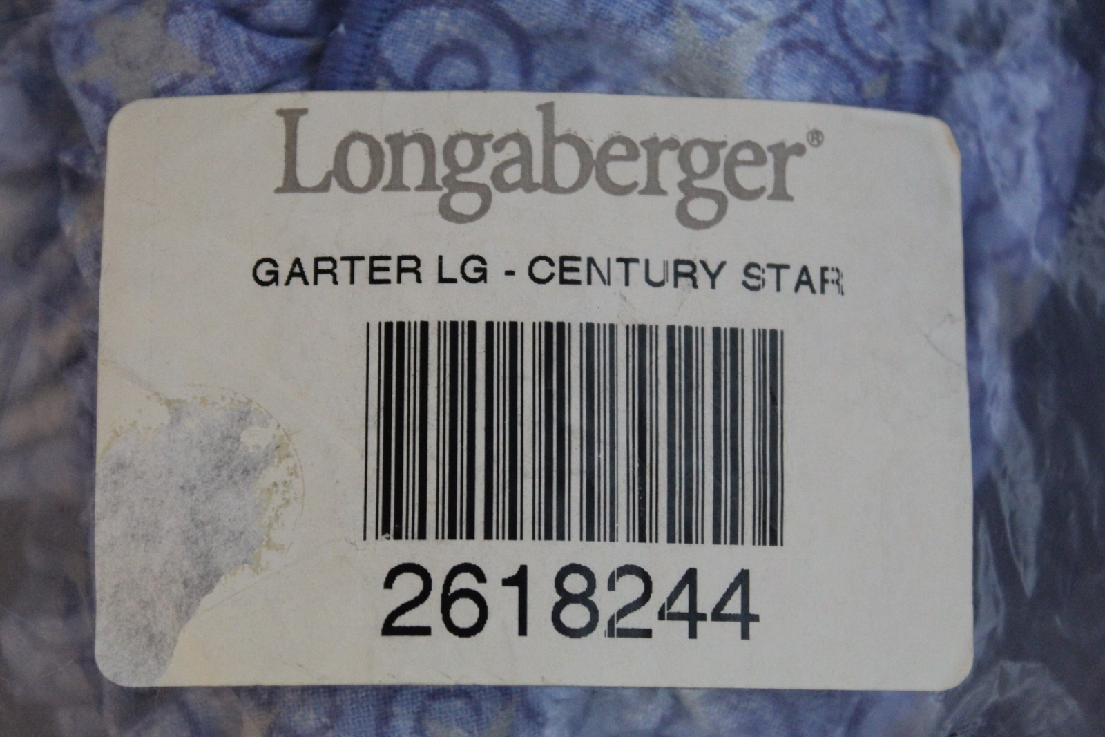 Longaberger 2000 Cheers Century Star Fabric Large Garter #2618244 - NEW
