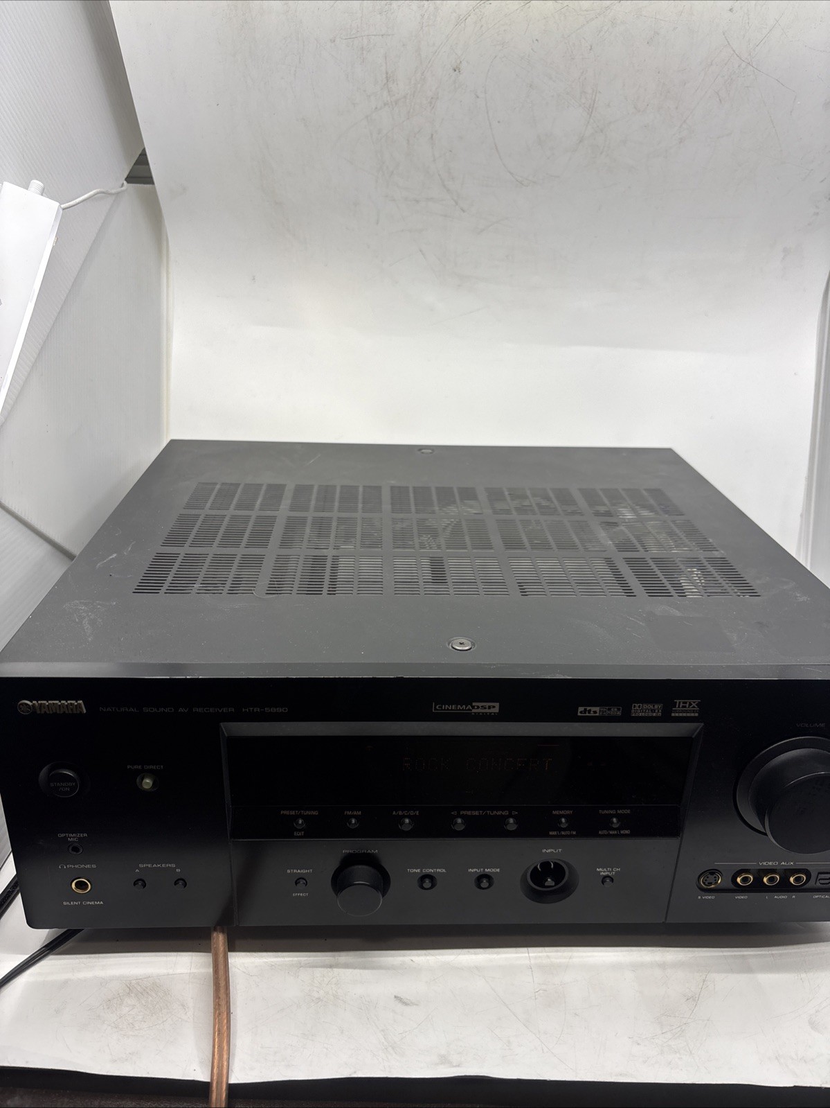 Yamaha HTR-5890 7.1-Channel Home Theater Receiver No Remote - PARTS / REPAIR