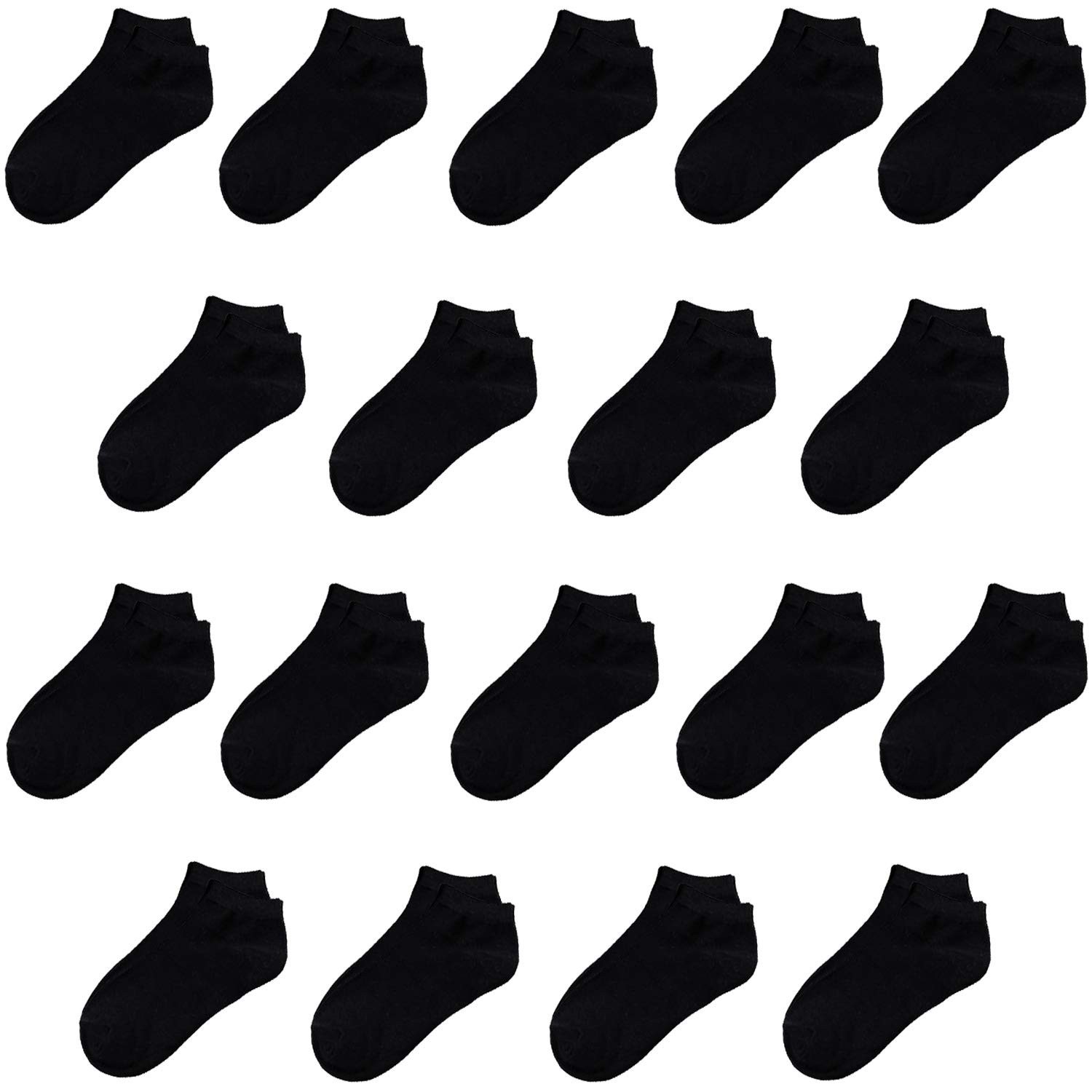 JAMEGIO Janegio 18 Pairs Kids' Low Cut Half Cushion Sport Ankle Socks Boys Gi...