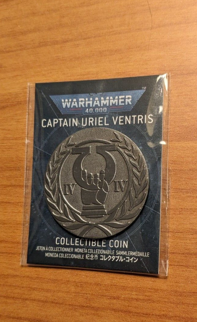 Captain Uriel Ventris Ultramarines metal coin warhammer space marine