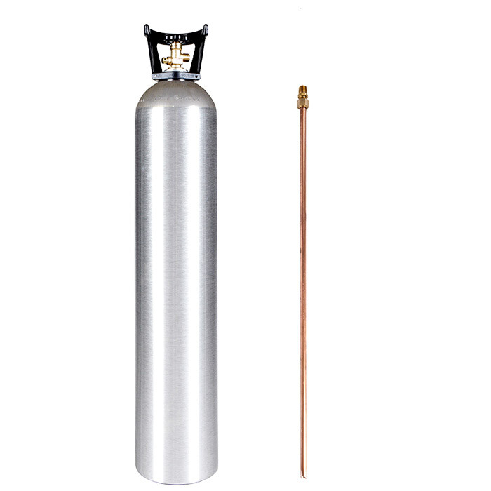 New 35 lb. Aluminum CO2 Cylinder CGA320 with Siphon Tube and Handle DOT Stamped