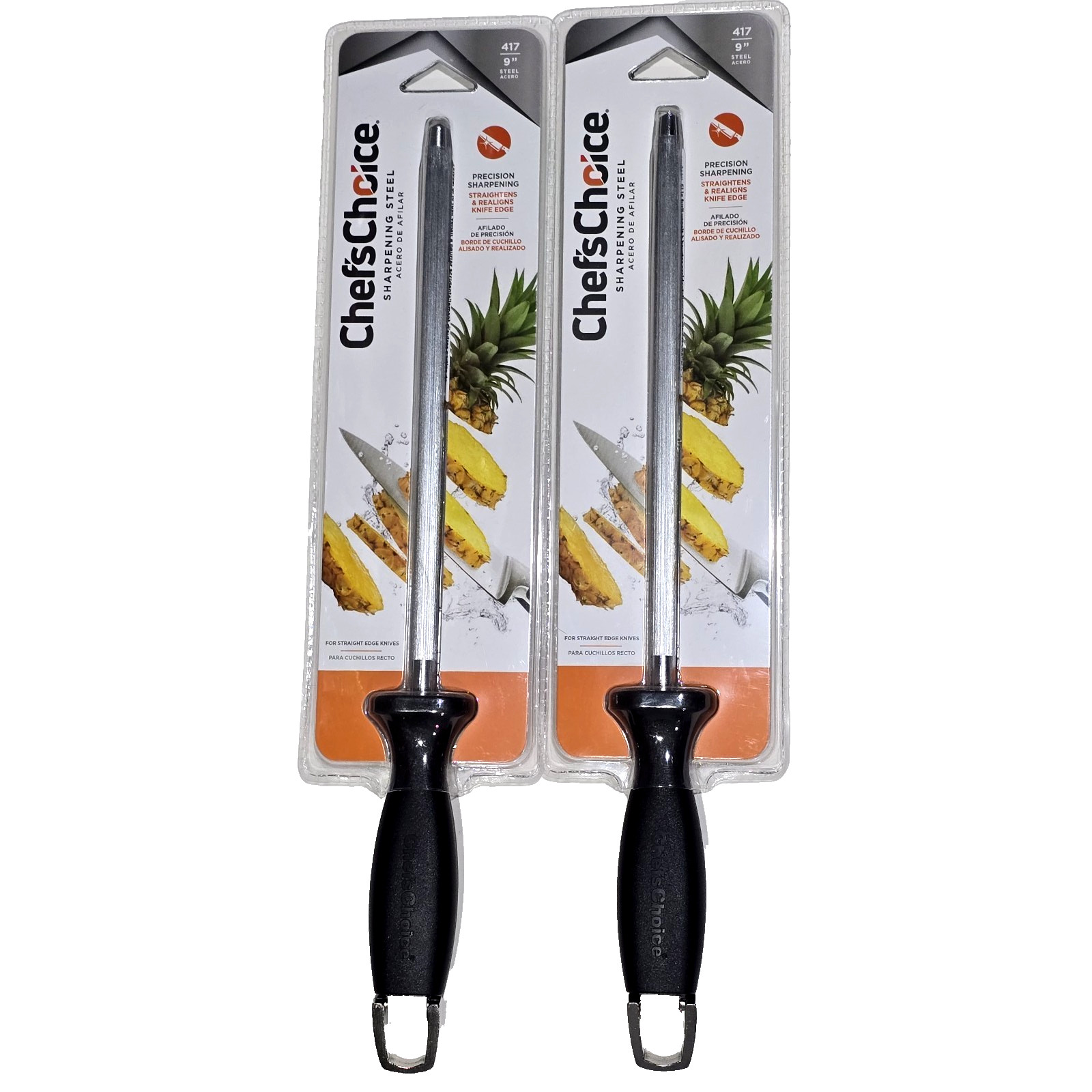 Chief's Choice Sharpening Steel 9" Realign Knife Edge High Carbon Steel