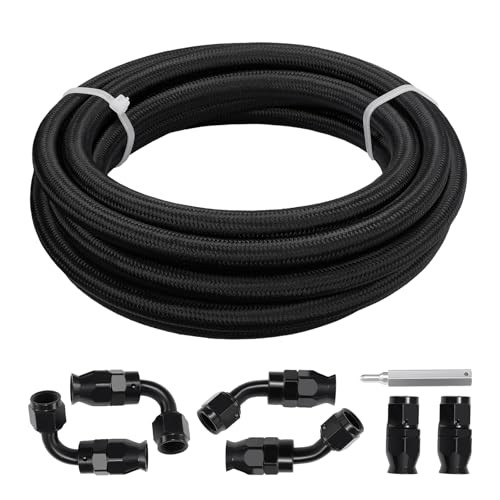 10FT 5/16" ID Fuel Line Kit 6AN Fitting Compatible with E85 Ls 6AN 10FT PTFE