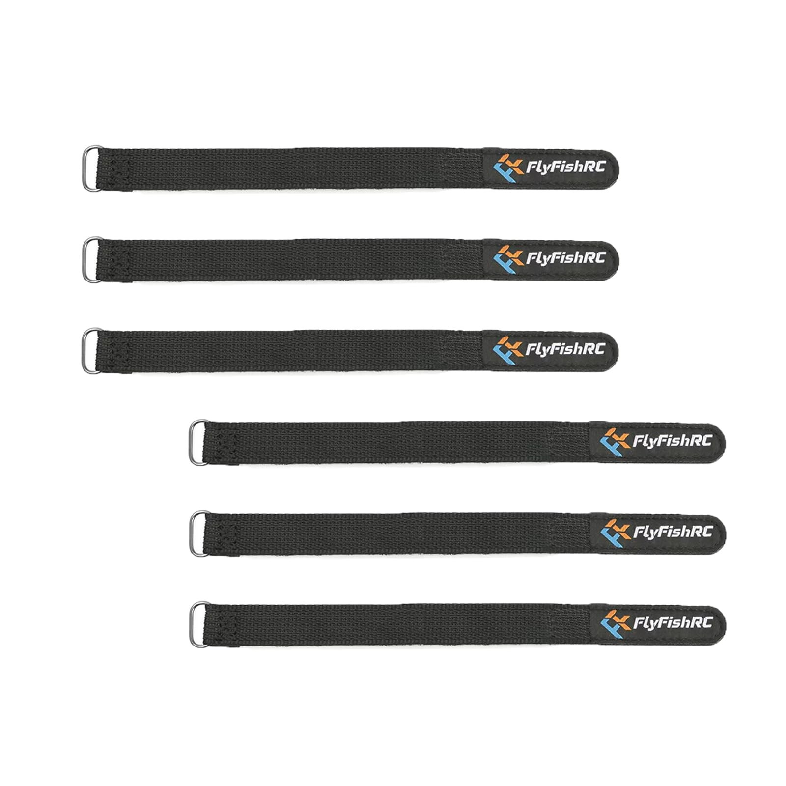 6pcs 15x250mm Fiber Rubber RC FPV Battery Strap for 4S 6S Drone Quad
