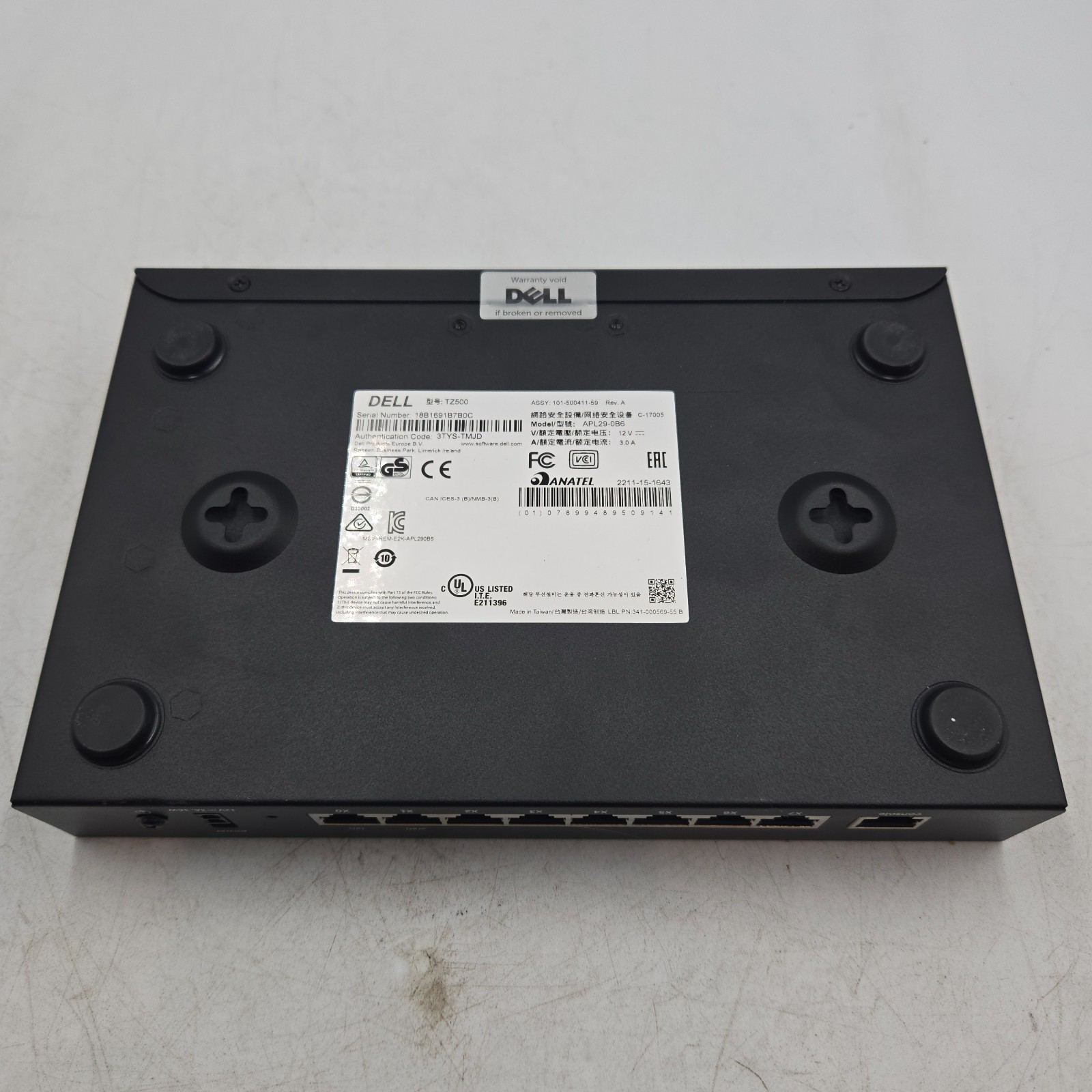 DELL SonicWall TZ500 Security Firewall Appliance Router