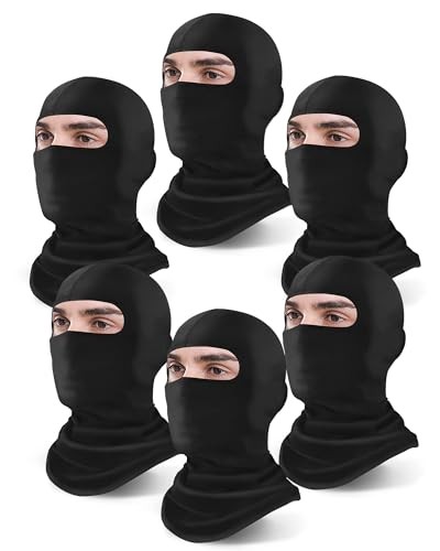 6 Pack Balaclava Ski Mask for Men/Women, One Size 6 Pack Balaclava - Black