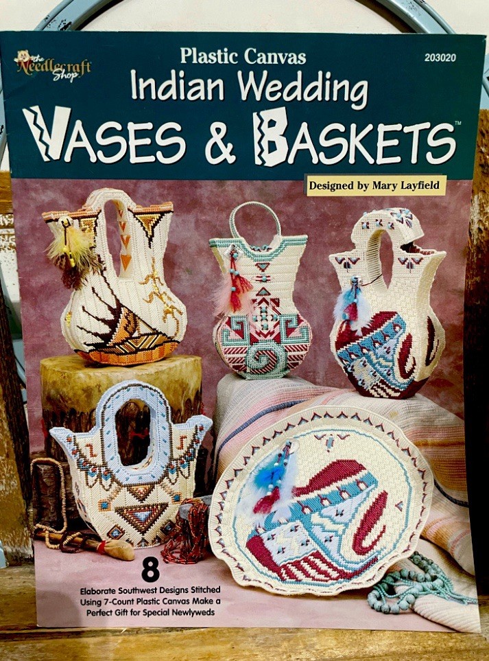Indian Wedding Vases & Baskets Plastic Canvas Leaflet by The Needlecraft Shop