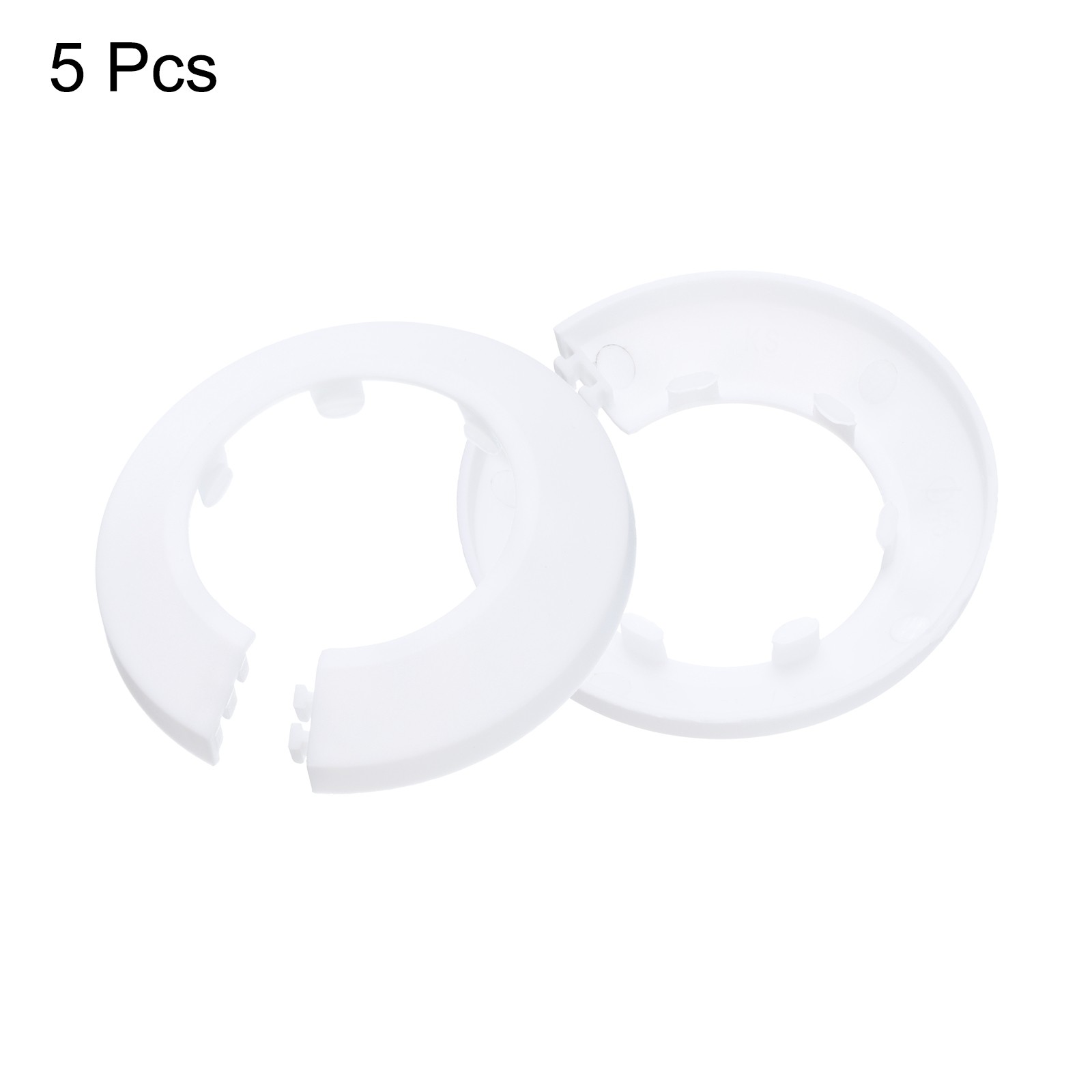 5PCS Flange Pipe Cover Decor for 1.7in/44mm Pipe Cover Decor, White