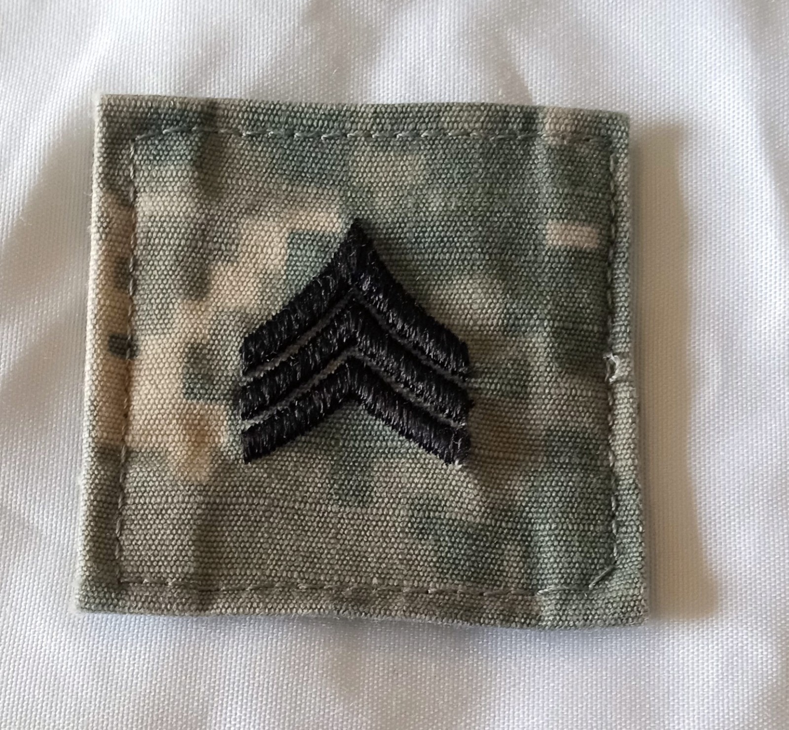 NEW US Army Hook Loop Patch Sergeant SGT E5 Digital Camo Uniform Tab Embroidered