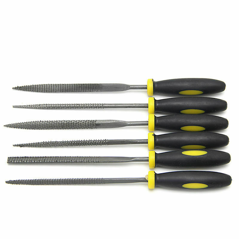Useful Small Wood Rasp Set 6 pcs Rasp Round Flat Half-Round Triangular Square