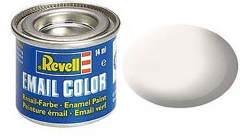 Revell-Germany 14ml. Enamel White Mat Tinlets - Hobby and Model Enamel Paint