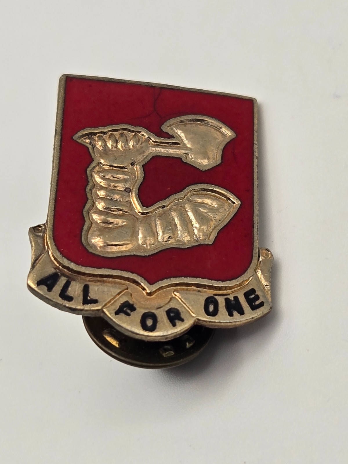 Vintage Army DUI Pin "All for One" 40th Field Artillery Battalion