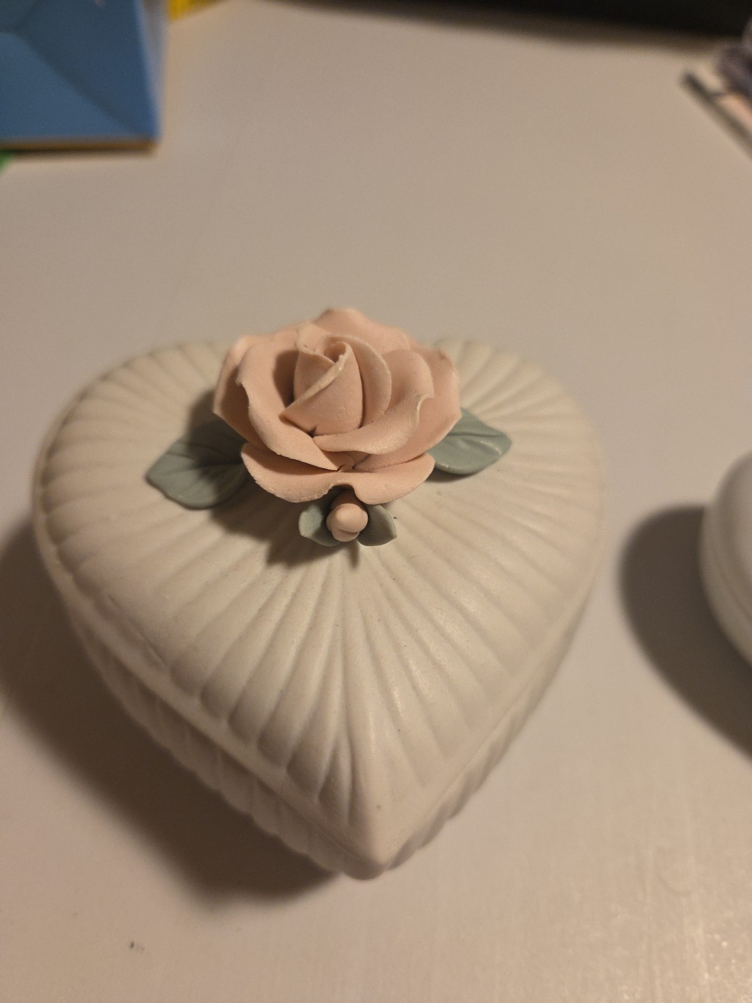 Three Heart Trinket Boxes 3D Flowers