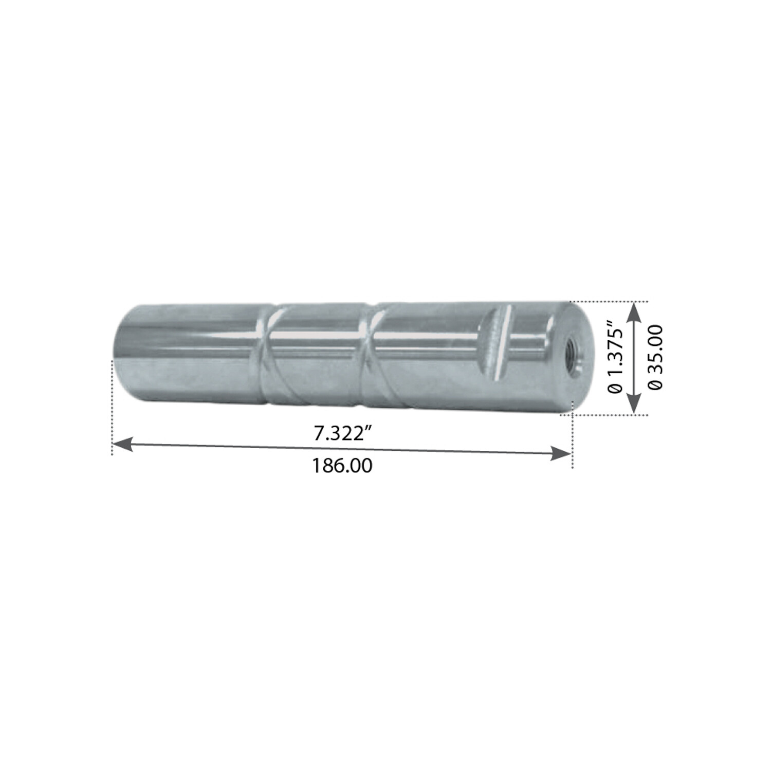 SHACKLE PIN HELICAL GROOVE