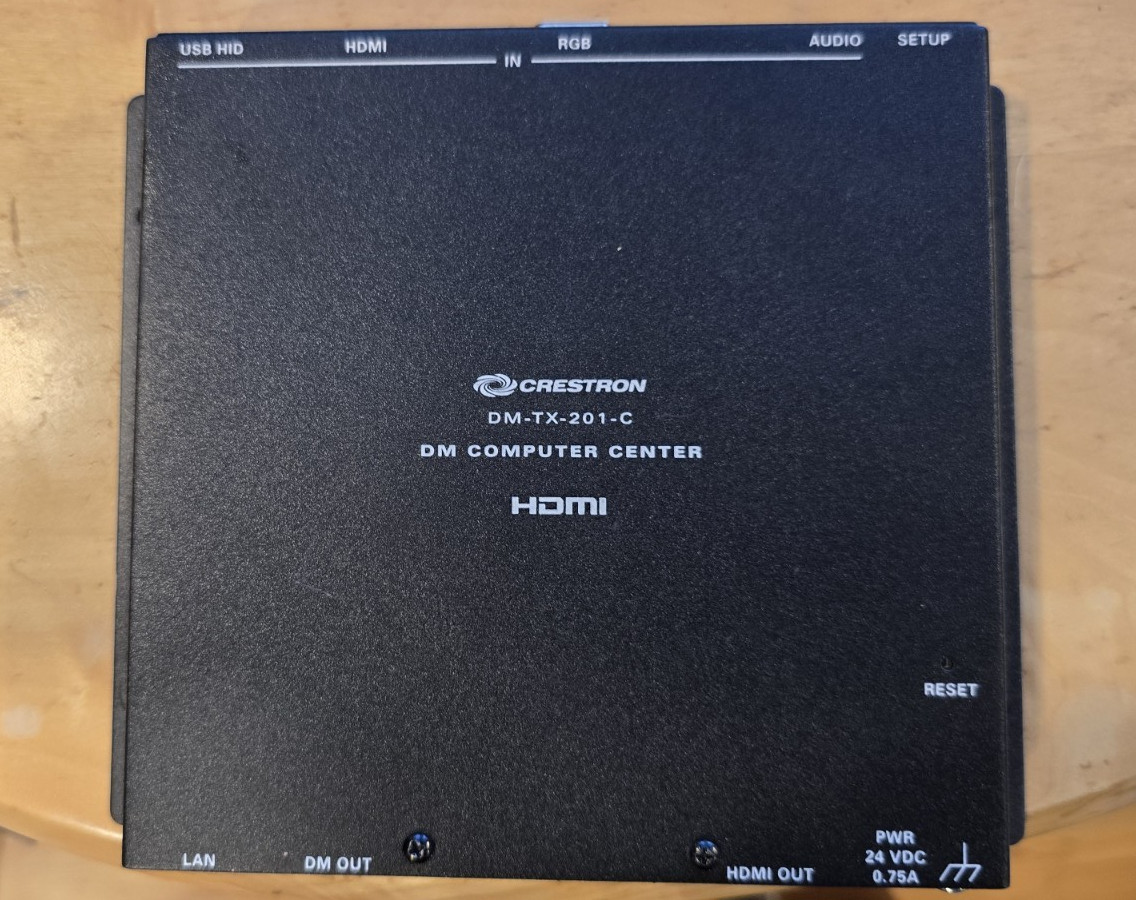 Crestron DM-TX-201-C DM Transmitter HDMI 2x Input RJ-45 Output Black