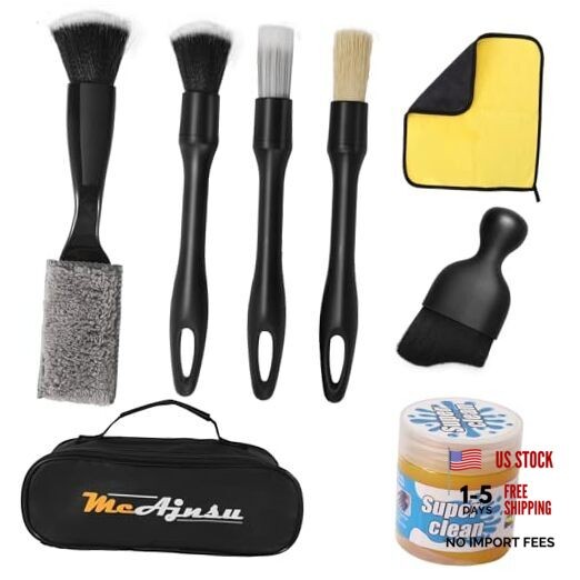 8-Piece Car Interior Detailing Kit - 160g Non-Sticky Gel (128% More Than 70g),
