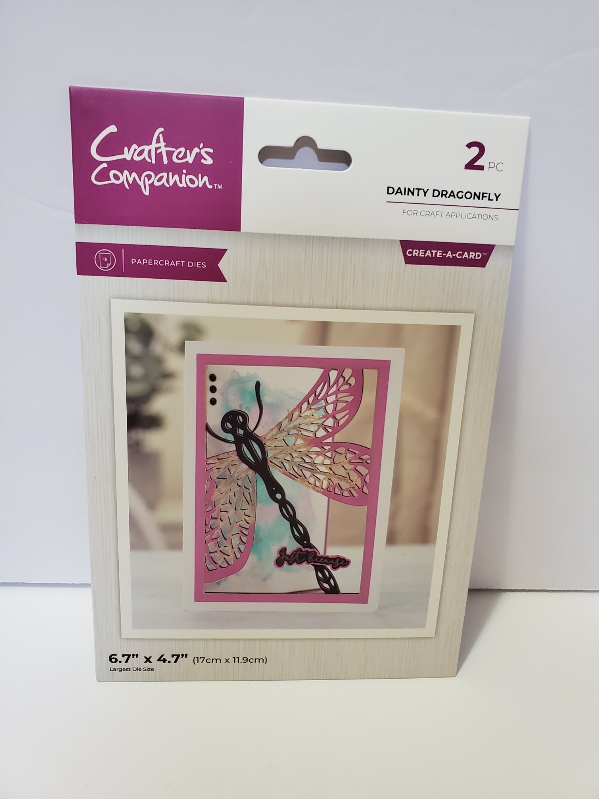 CC3 Crafter's Companion Dainty Dragonfly  Create A Card die New
