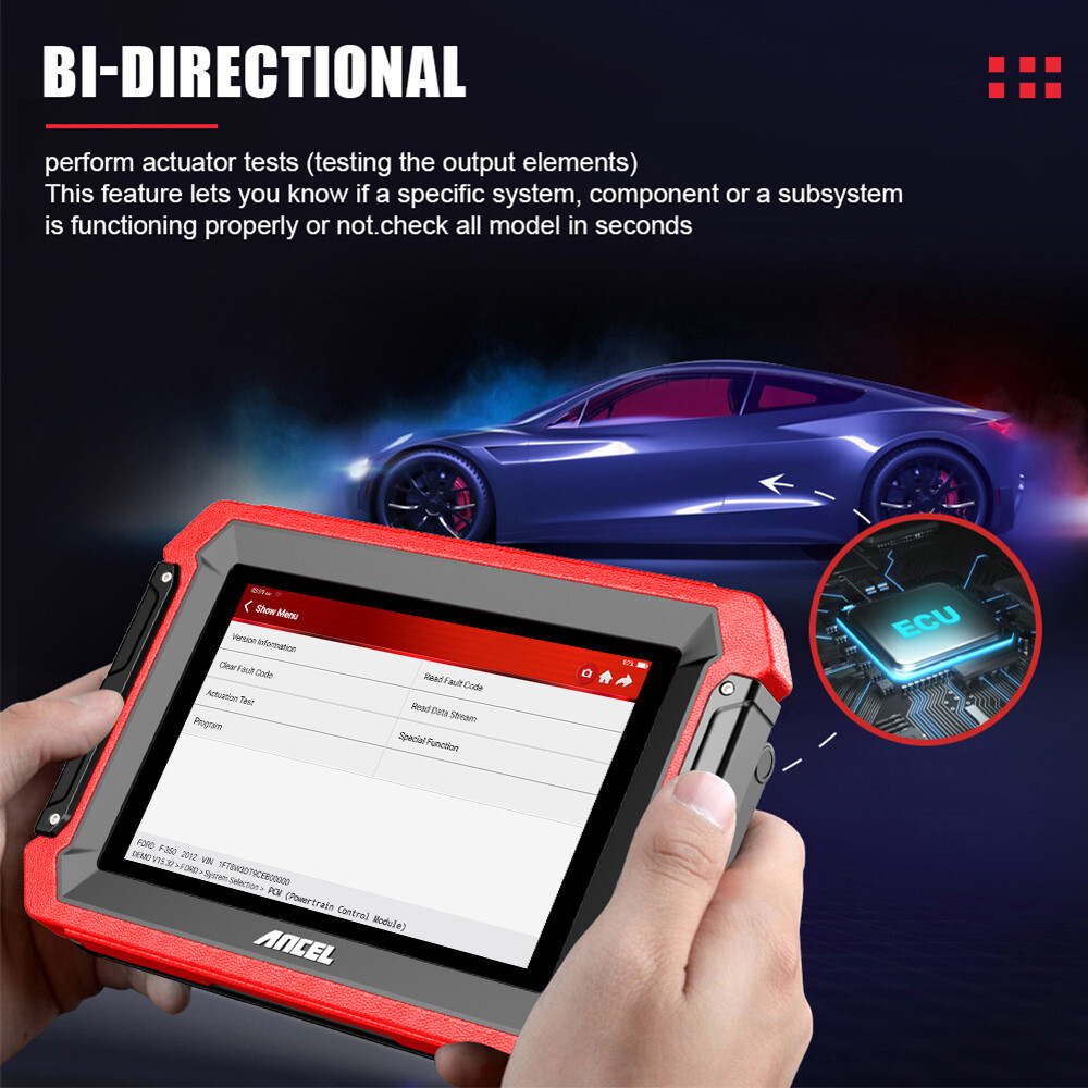 Ancel DS600 Bi-directional OBD2 Scanner All System ECU Coding Diagnostic Tool