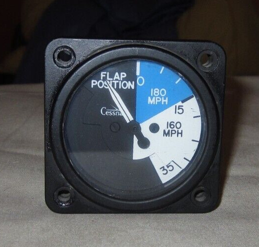 CESSNA GAUGE FLAP POSITION EXCELLENT CONDITION P/N CM2697-L3  LOOKS REMANUFACTUR