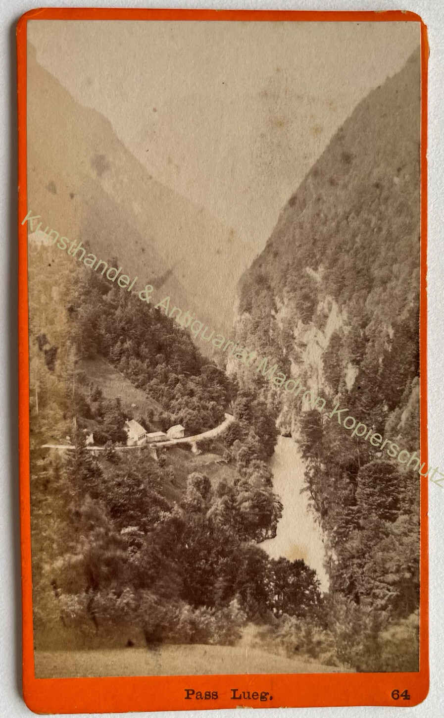 orig. CDV photo photograph Baldi Würhel passport Lueg around 1870 Salzburg