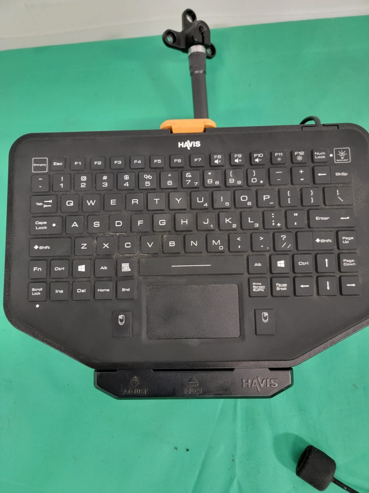 Havis USB Rugged Backlit Keyboard Touchpad w/ C-KBM-201 Mount