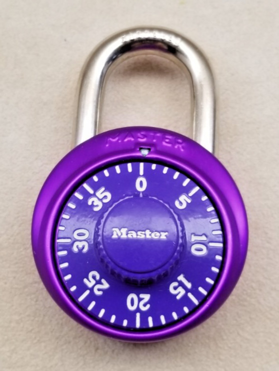 Master Lock 1530DPNK  Wide Metal 3-Digit Combination Dial Padlock 3 colors