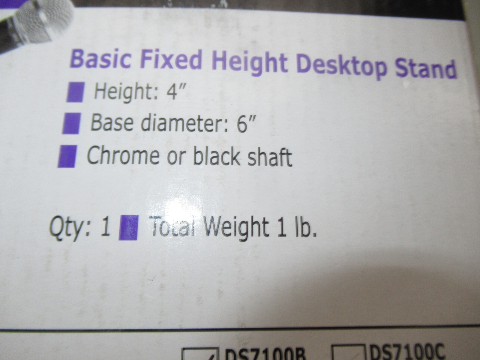 OnStage On-Stage DS7100B Fixed Height Desktop Microphone Stand Black