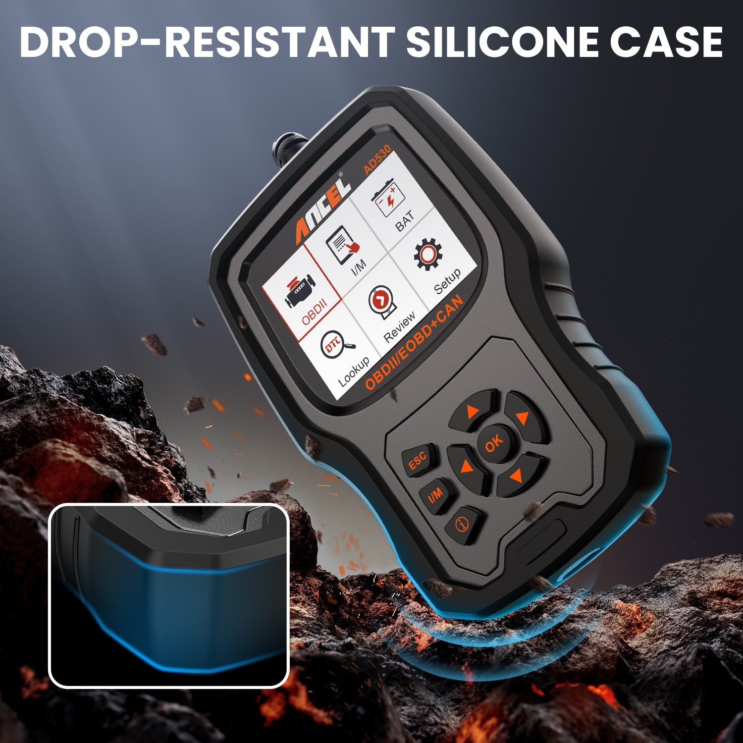 ANCEL AD530 OBD2 Scanner Diagnostic Tool Battery Test Engine Light Code Reader