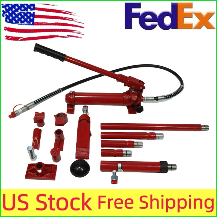 10T Porta Power Hydraulic Jack Kit,Hydraulic Multifunctional Jack,20000LB,Repair
