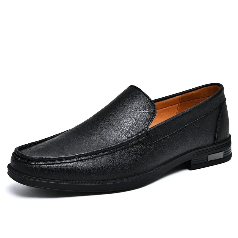 Genuine Leather Men's Casual Shoes Slip on Loafers Moccasins Driving Shoes