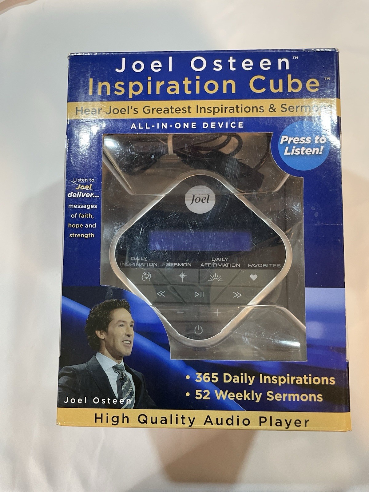 Joel Osteen Inspiration Audio Cube With Sermons and Affirmations