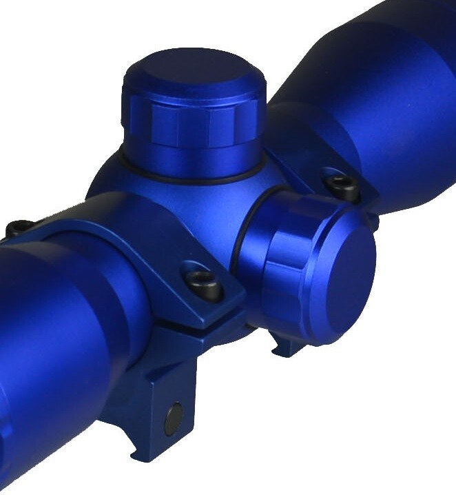 Blue Anodized 2 PCS Low Profile 1" Scope Ring Weaver Mount For 1" Tube Optics