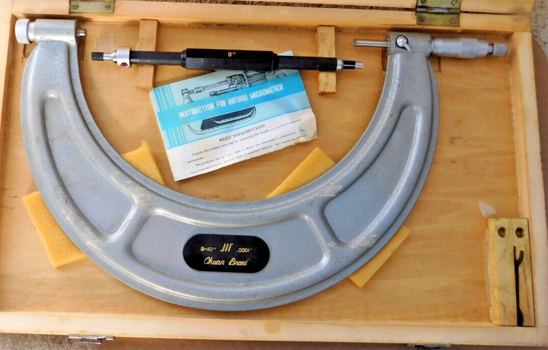 OUTSIDE MICROMETER 9"-10" LOOKS BARELY USED MACHINIST PRECISION TOOL