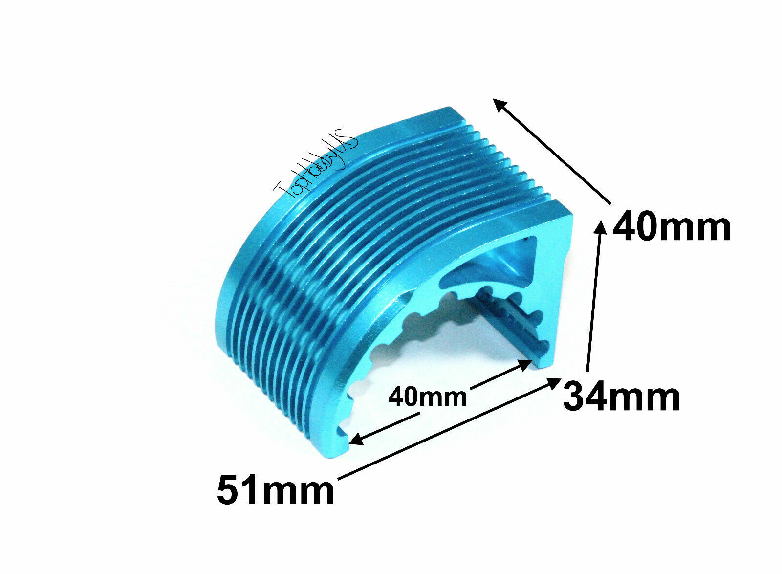 CNC Aluminum Alloy (T6061) 40mm Inrunner Motor Heat Sink RC Car Parts (US SHIP)