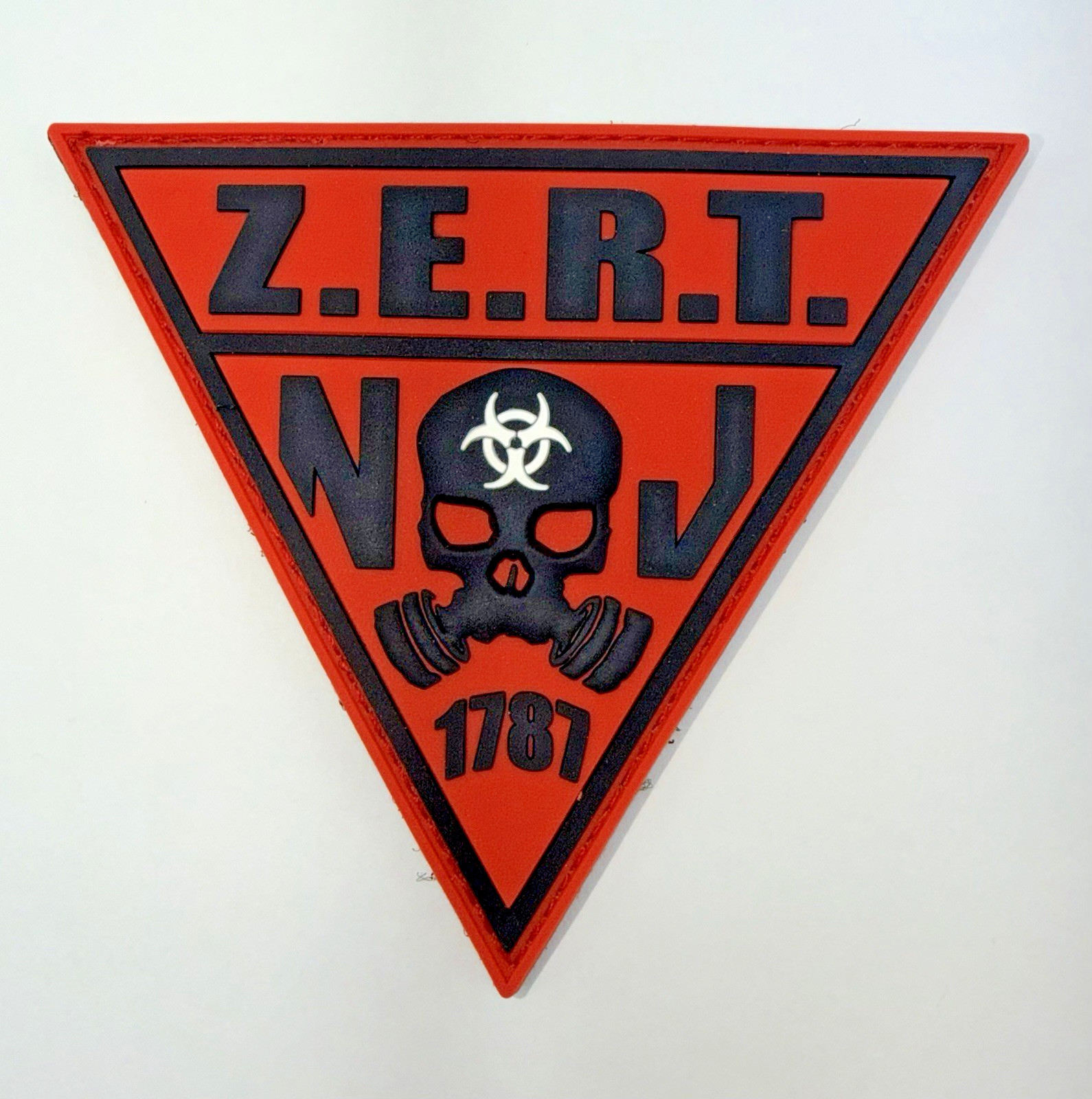 ZERT NATION New Jersey State PVC Morale  Patch  Hook & Loop Zombie Zero Day NEW
