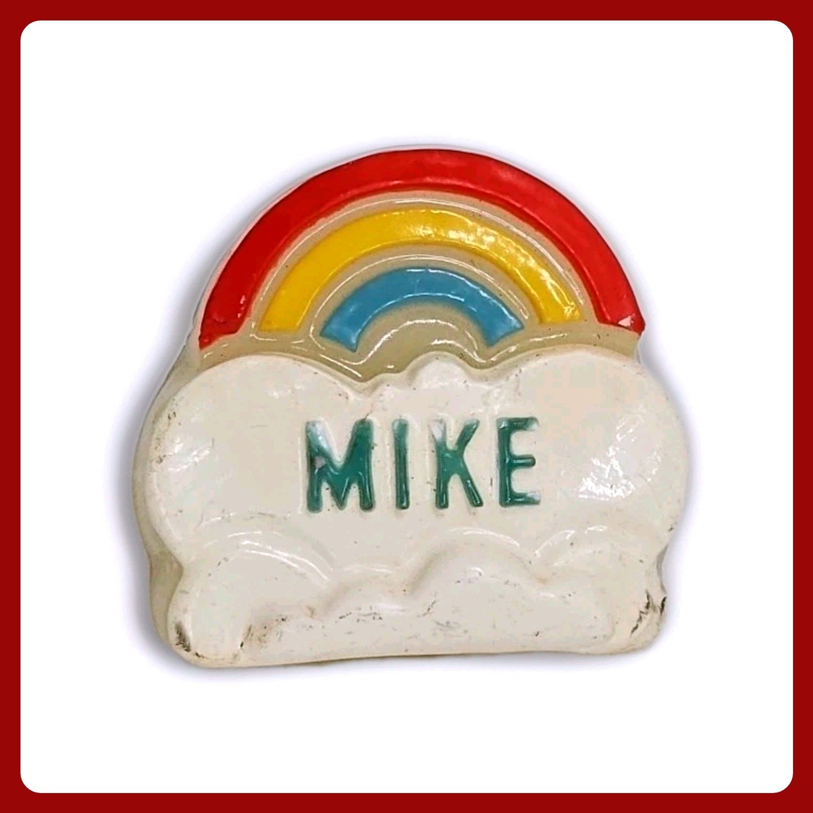 Vintage Mike Rainbow Lamp Lucite Night Light 80s Retro Personalized Kids Room
