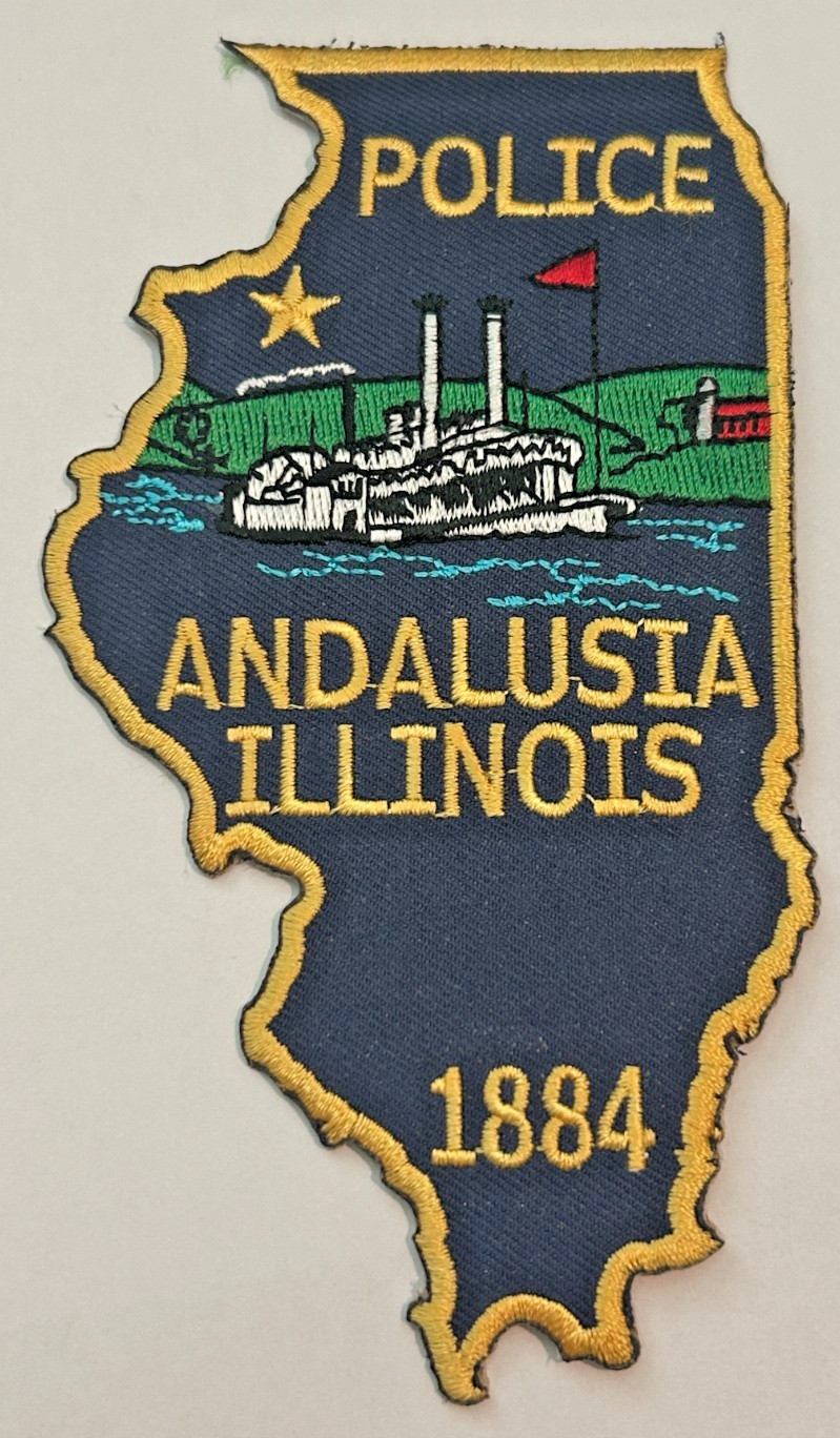 Andalusia Illinois Police State Shape Patch Unused