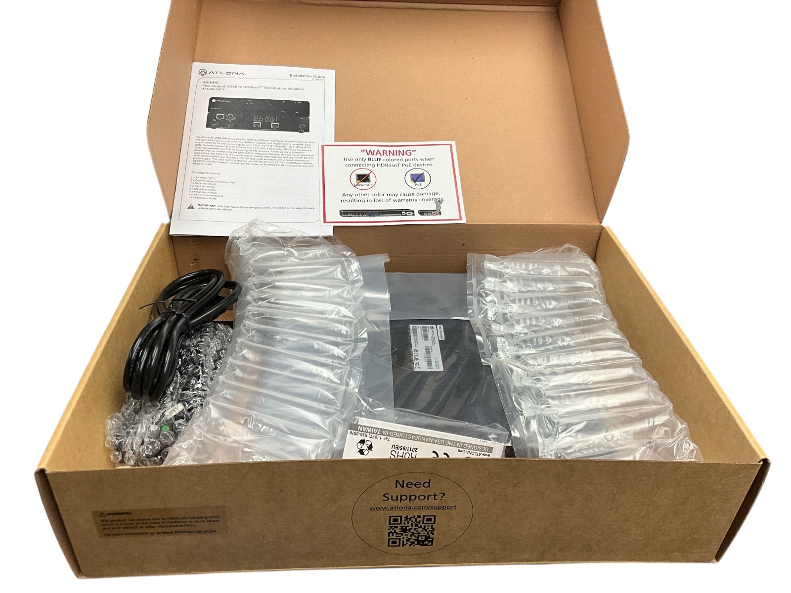 Atlona AT-UHD-CAT-2 4K/UHD Two-Output HDMI to HDBaseT™ Distribution Amplifier