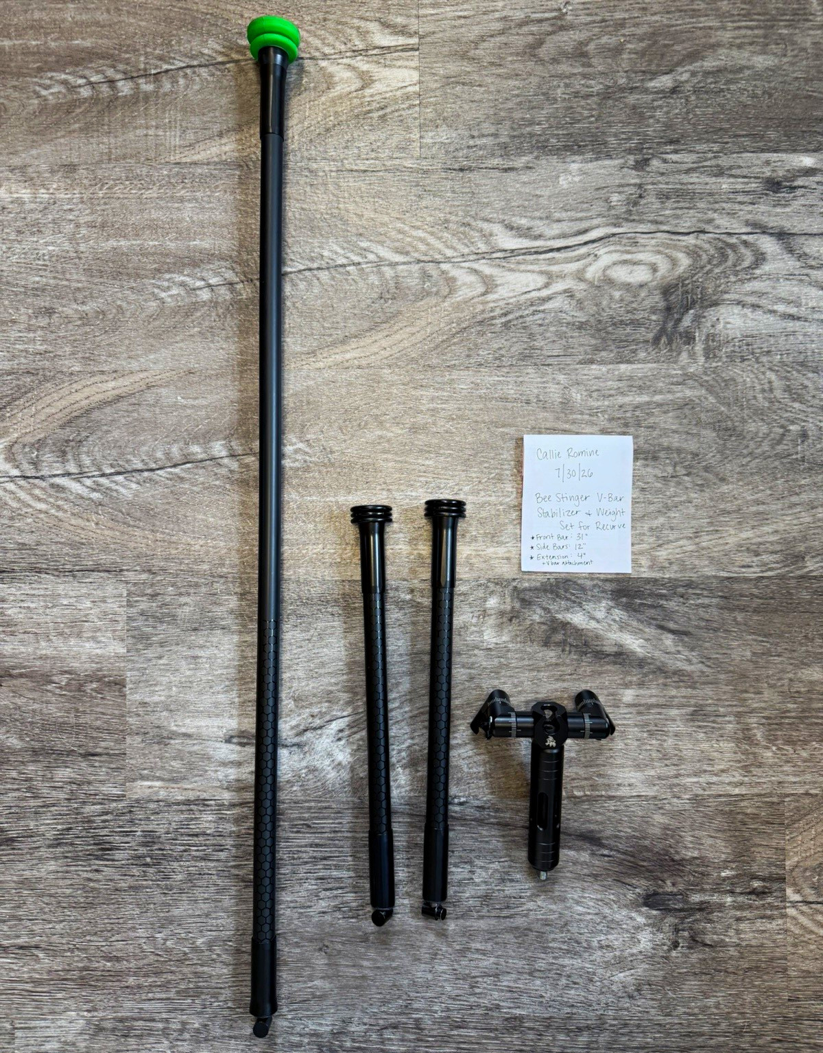 Bee Stinger V-Bar Stabilizer + Weight Set for Recurve