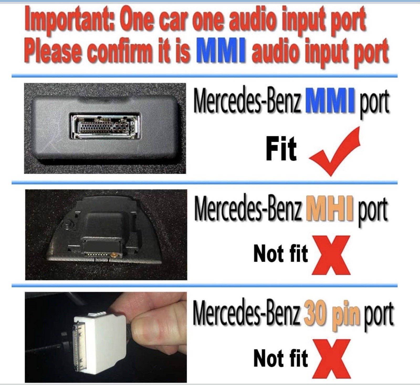 Bluetooth Kit Compatible with Mercedes-Benz MMI Car Interface Adapter iPhone ...