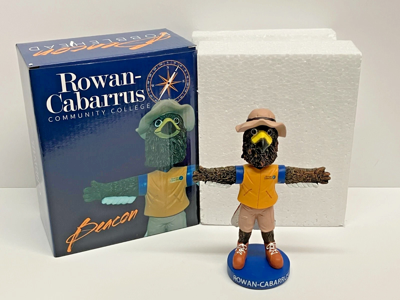 Beacon Mascot Rowan Cabarrus North Carolina Community College SGA Bobblehead NIB