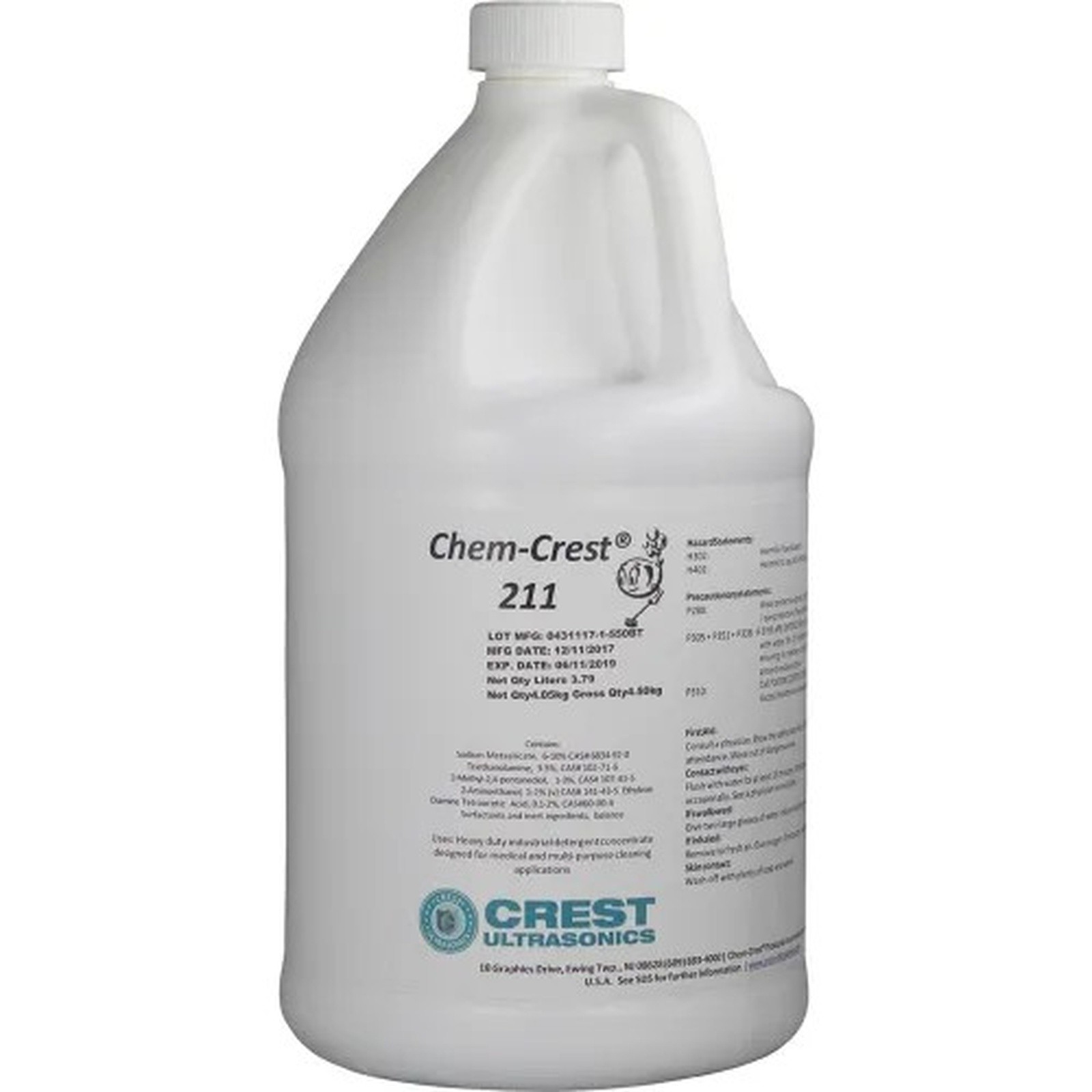 Chem Crest 211 Non-Caustic Medical Wash Solution - 4 x 1 Gallon Bottle