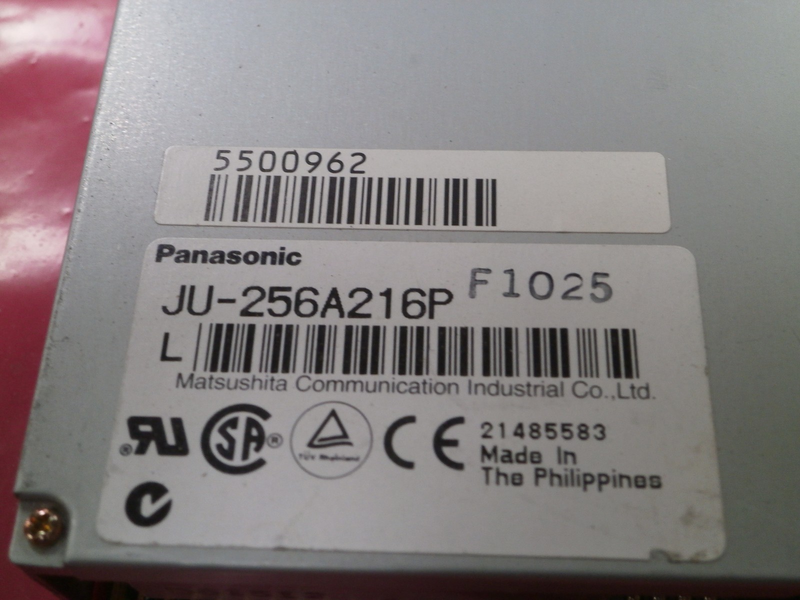 PANASONIC JU-256A216P FLOPPY