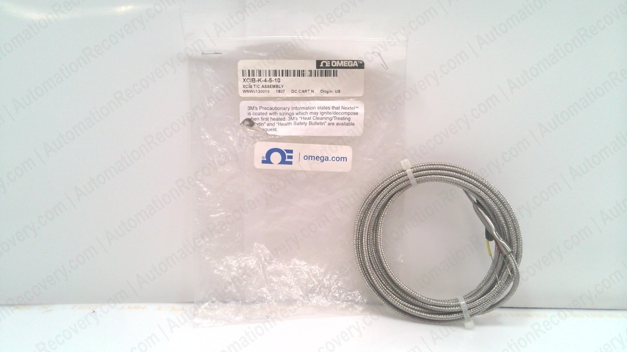 OMEGA XCIB-K-4-5-10, FIBER INSULATED THERMOCOUPLE, NEW #356178