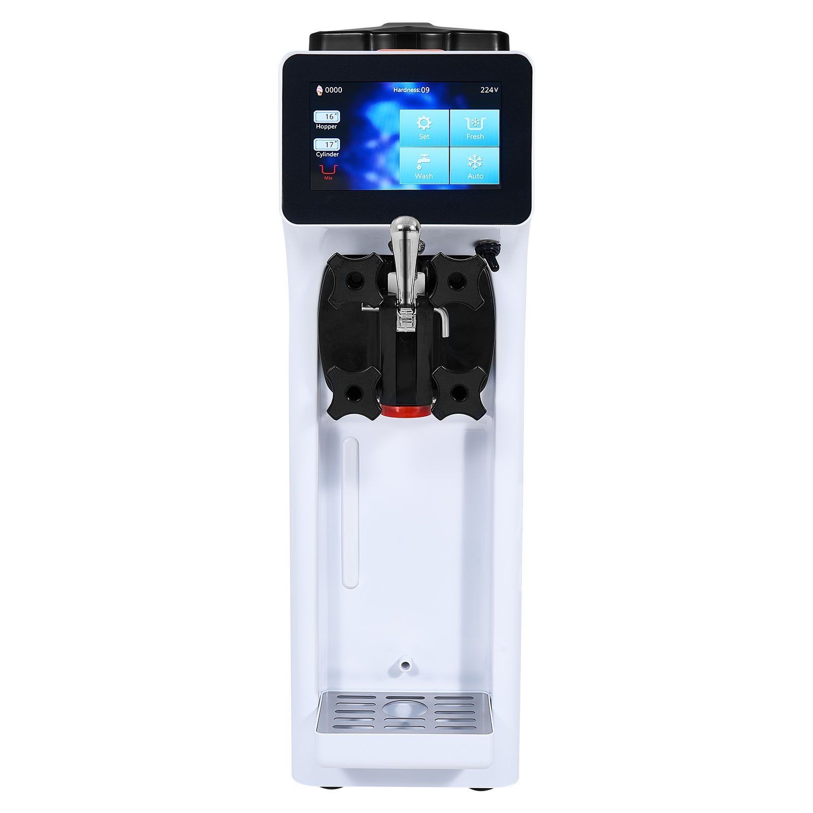 VEVOR Commercial Ice Cream Machine, 10.6 QT/H Yield, 1000W Single Flavor Counter