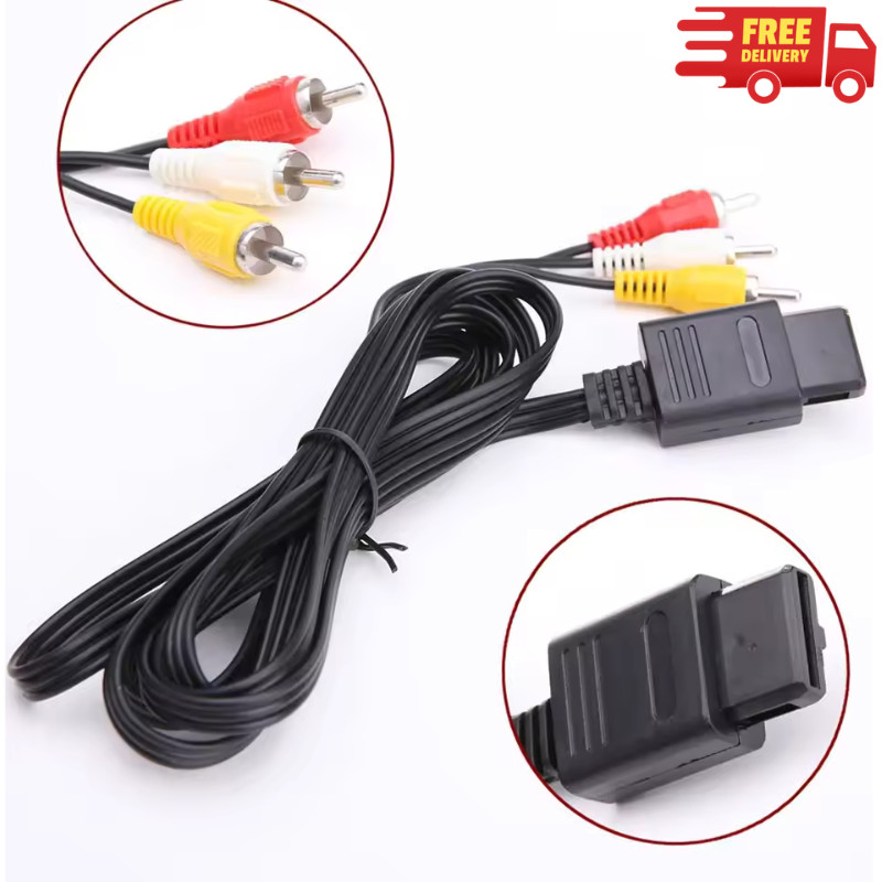 AV TV Audio Video Stereo Cable Cord For Nintendo 64 N64 SNES Gamecube 6FT