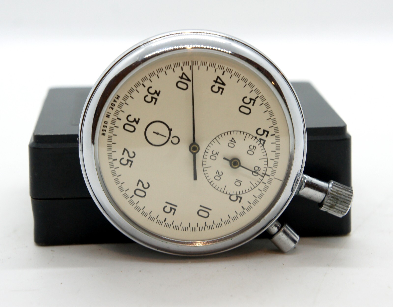 EXC! Soviet Russian USSR Stopwatch Agat Agate mechanical TWO-Button Cased